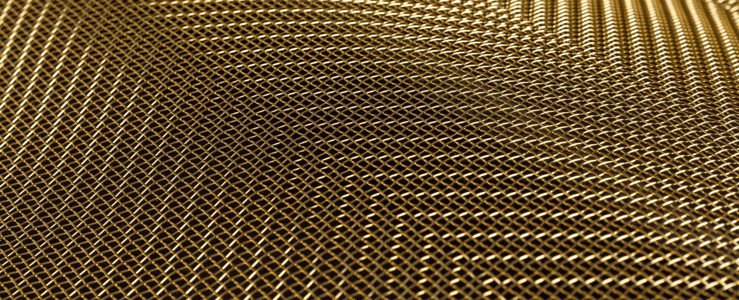 fine mesh in glass in brass